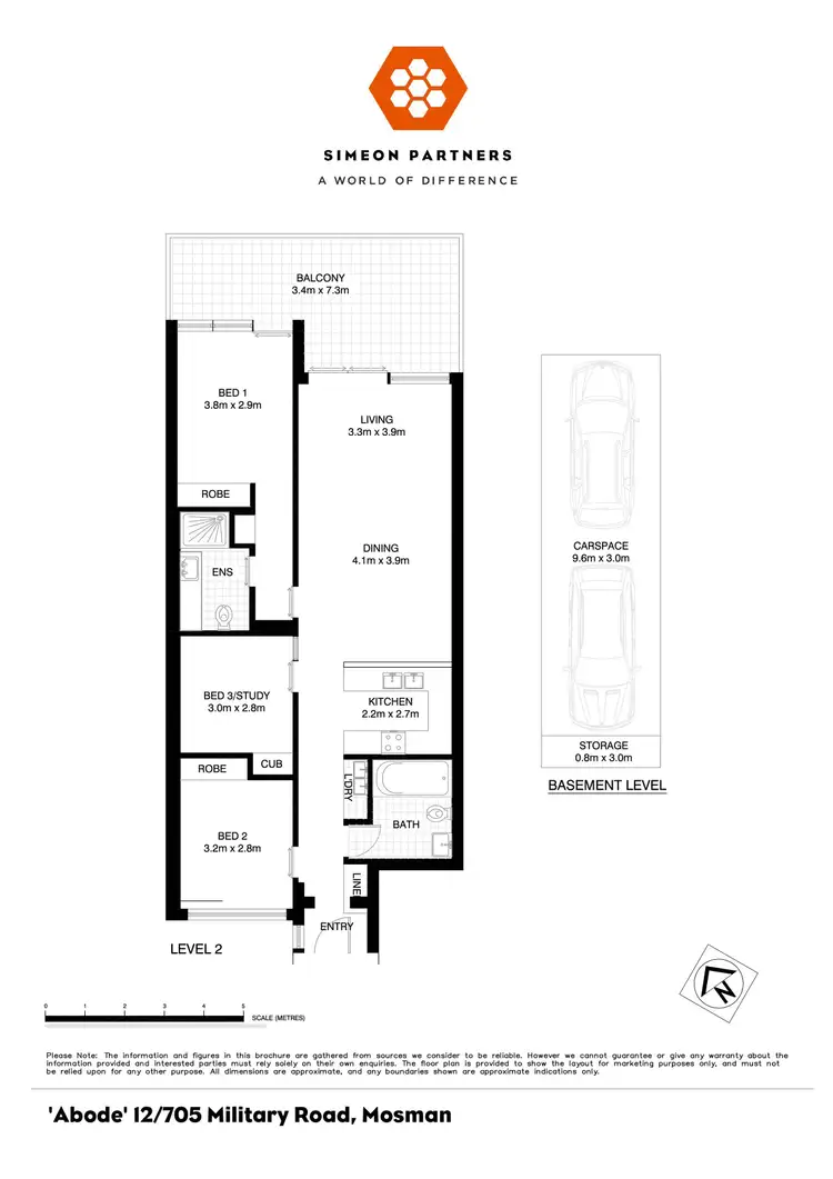 Floorplan of Homely apartment listing, 12/705 Military Road, Mosman NSW 2088