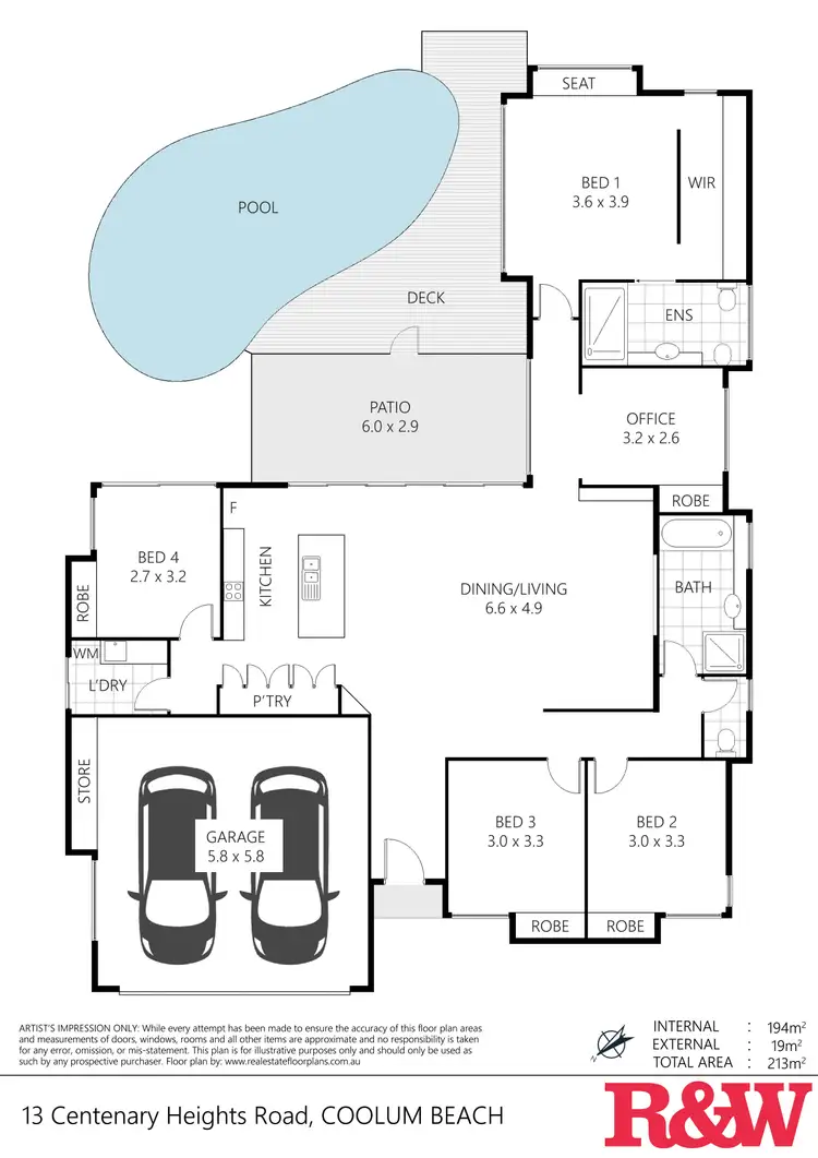 Floorplan of Homely house listing, 13 Centenary Heights Road, Coolum Beach QLD 4573