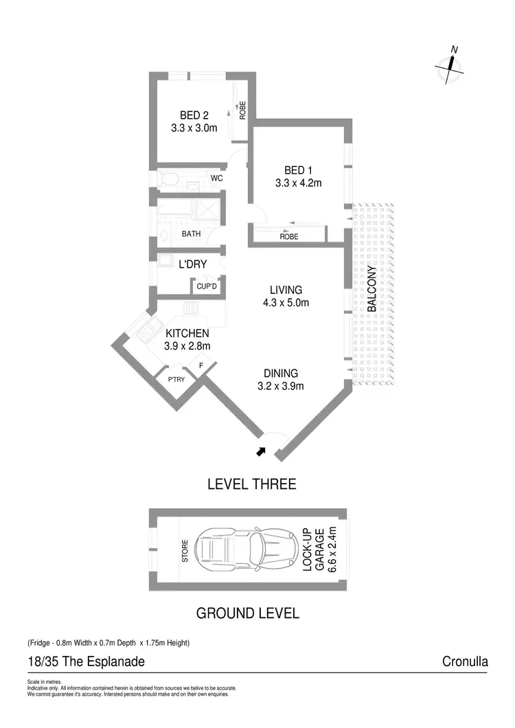 Floorplan of Homely apartment listing, 18/35 The Esplanade, Cronulla NSW 2230