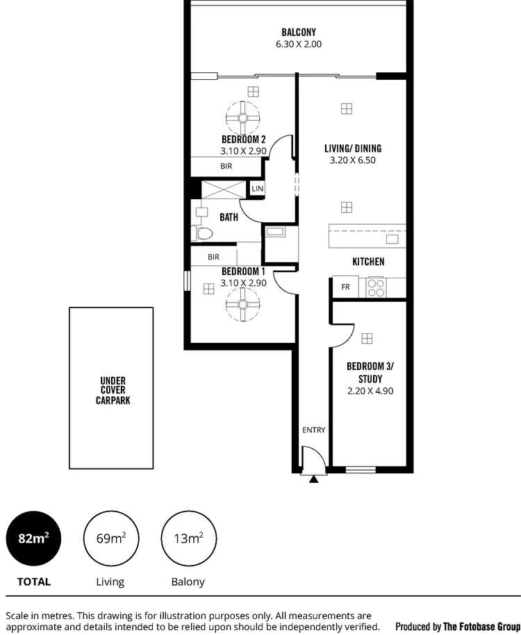 Floorplan of Homely apartment listing, 407/42-48 Garden Terrace, Mawson Lakes SA 5095