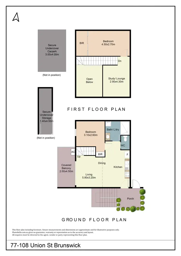 Floorplan of Homely apartment listing, 77/108-124 Union Street, Brunswick VIC 3056