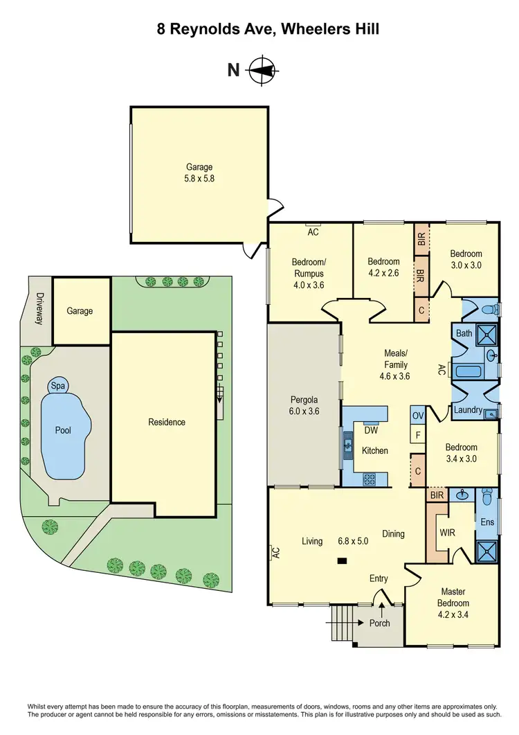 Floorplan of Homely house listing, 8 Reynolds Avenue, Wheelers Hill VIC 3150