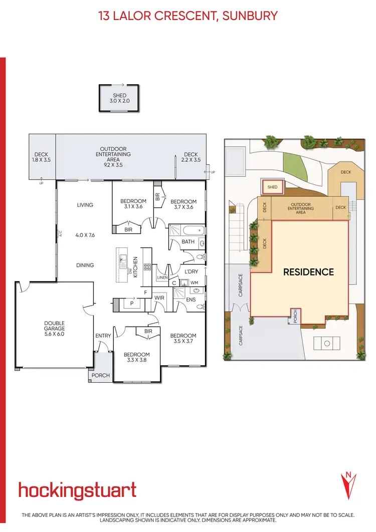 Floorplan of Homely house listing, 13 Lalor Crescent, Sunbury VIC 3429