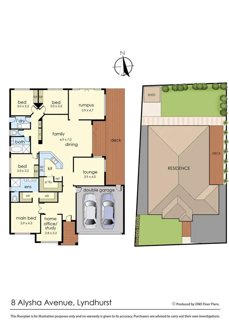 Floorplan of Homely house listing, 8 Alysha Avenue, Lyndhurst VIC 3975