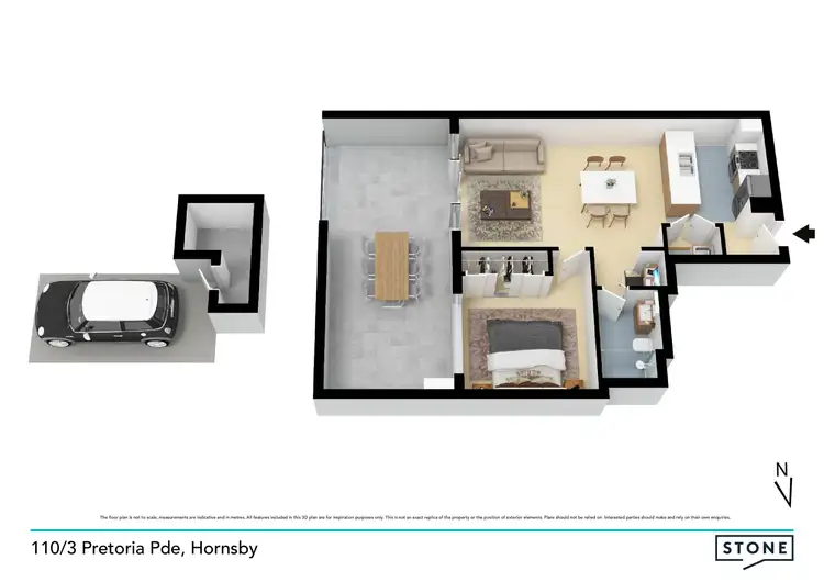 Floorplan of Homely apartment listing, 110/3 Pretoria Parade, Hornsby NSW 2077