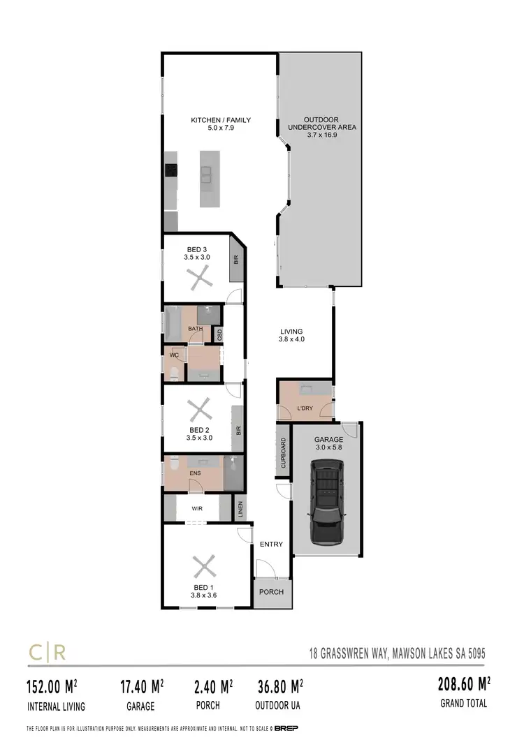 Floorplan of Homely house listing, 18 Grasswren Way, Mawson Lakes SA 5095