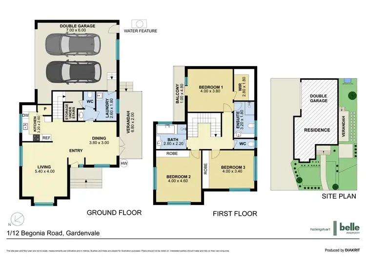 Floorplan of Homely townhouse listing, 1/12 Begonia Road, Elsternwick VIC 3185