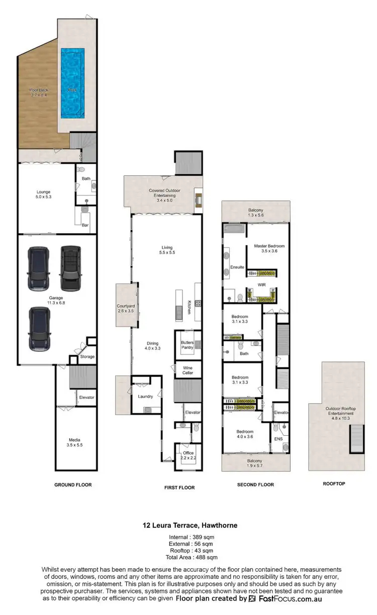 Floorplan of Homely house listing, 12 Leura Terrace, Hawthorne QLD 4171
