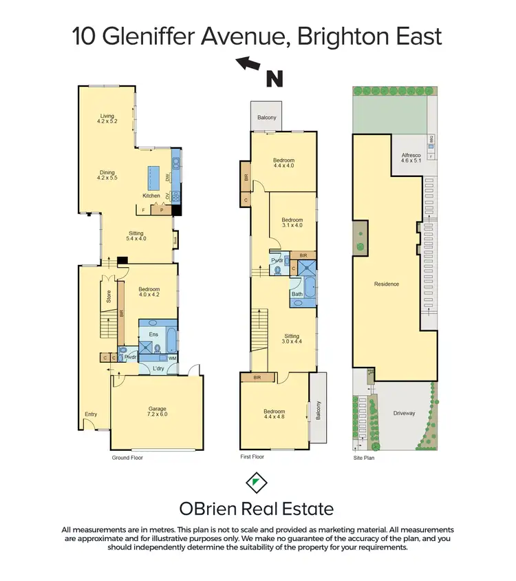 Floorplan of Homely townhouse listing, 10 Gleniffer Avenue, Brighton East VIC 3187