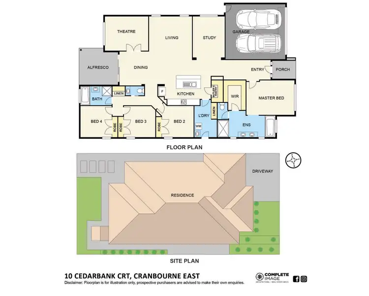 Floorplan of Homely house listing, 10 Cedarbank Court, Cranbourne East VIC 3977