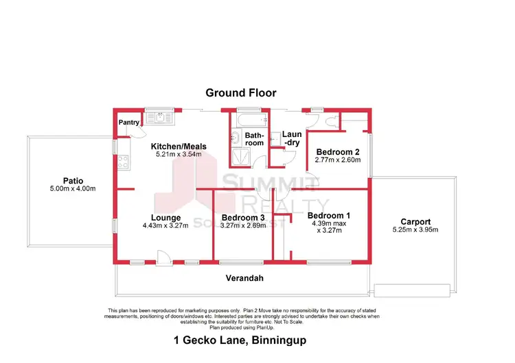 Floorplan of Homely house listing, 1 Gecko Lane, Binningup WA 6233