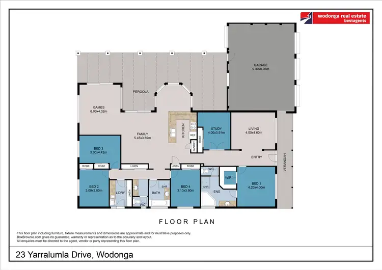 Floorplan of Homely house listing, 23 Yarralumla Drive, Wodonga VIC 3690