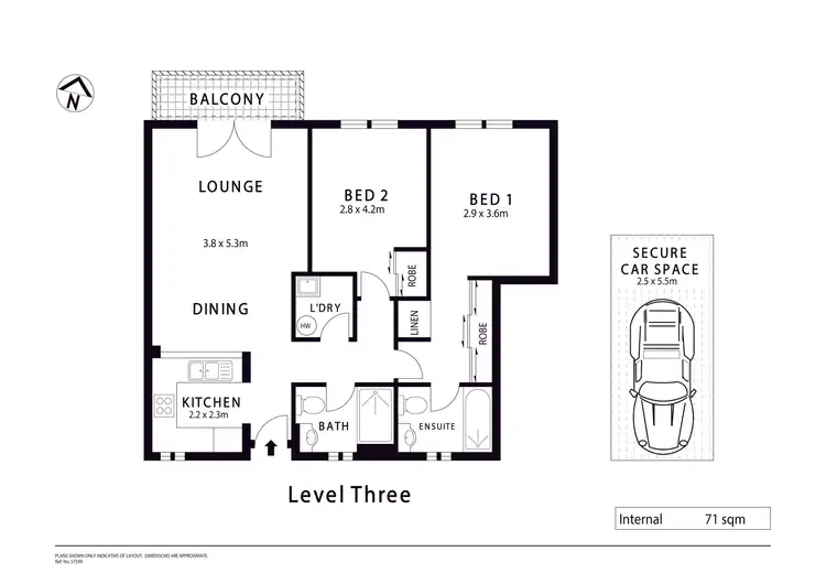 Floorplan of Homely unit listing, 43/21-23 Norton Street, Leichhardt NSW 2040