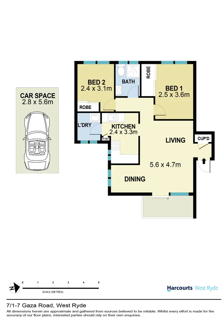 Floorplan of Homely unit listing, 7/1-7 Gaza Road, West Ryde NSW 2114