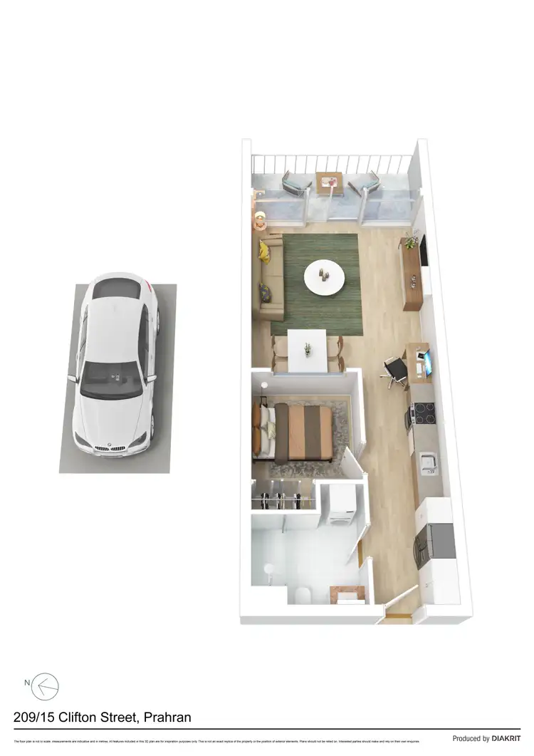 Floorplan of Homely apartment listing, 209/15 Clifton Street, Prahran VIC 3181