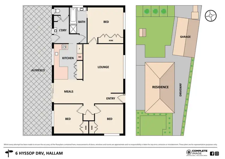 Floorplan of Homely house listing, 6 Hyssop Drive, Hallam VIC 3803