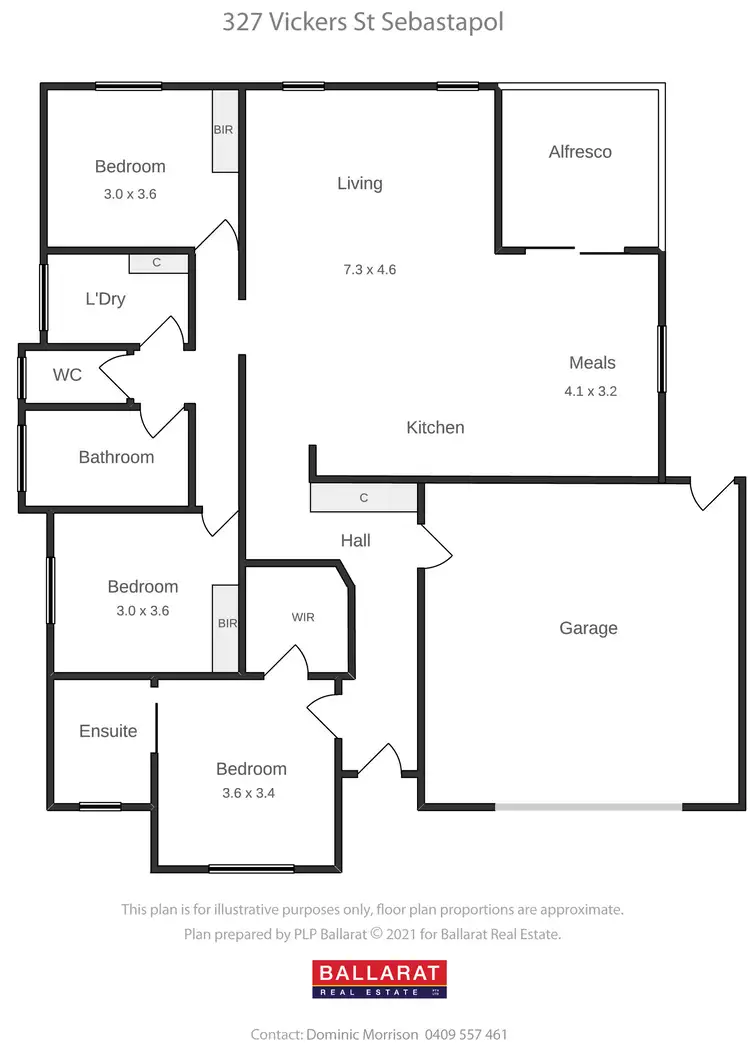 Floorplan of Homely house listing, 327 Vickers Street, Sebastopol VIC 3356