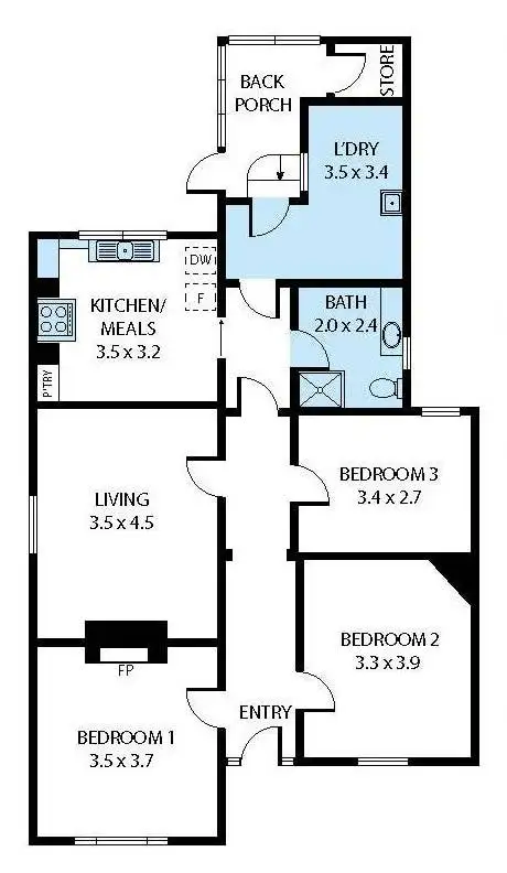 Floorplan of Homely house listing, 1305 Mair Street, Ballarat Central VIC 3350