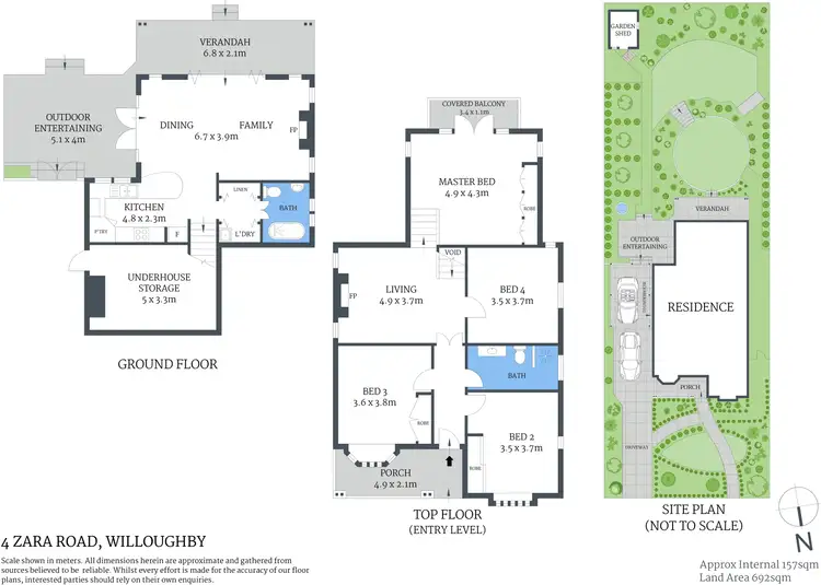 Floorplan of Homely house listing, 4 Zara Road, Willoughby NSW 2068