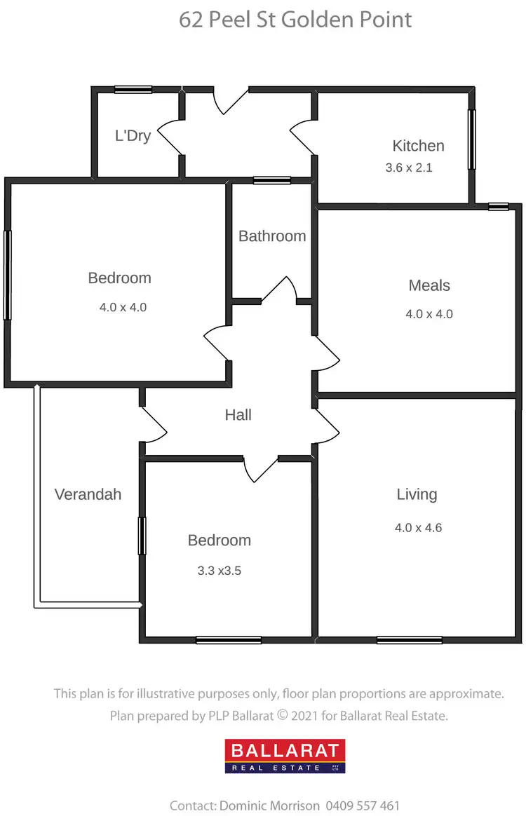 Floorplan of Homely house listing, 62 Peel Street South, Golden Point VIC 3350