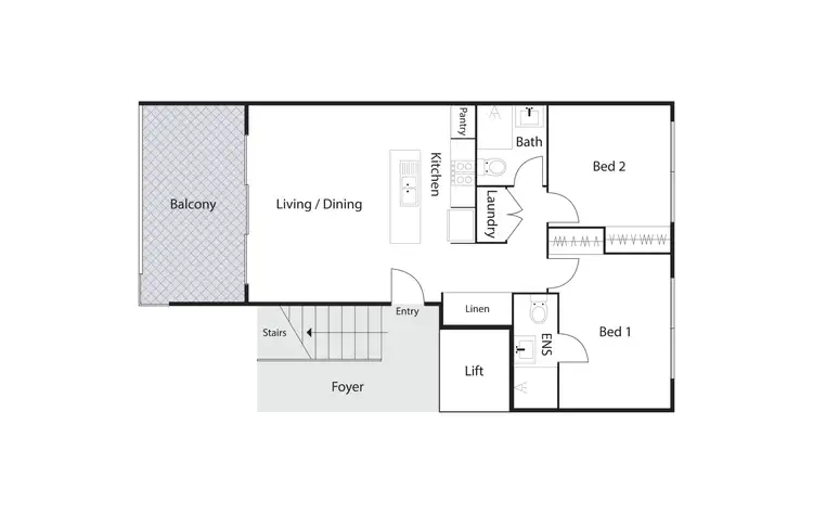 Floorplan of Homely apartment listing, 28/60 John Gorton Drive, Coombs ACT 2611
