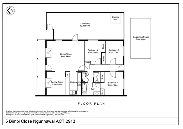 Floorplan of Homely house listing, 5 Bimbi Close, Ngunnawal ACT 2913