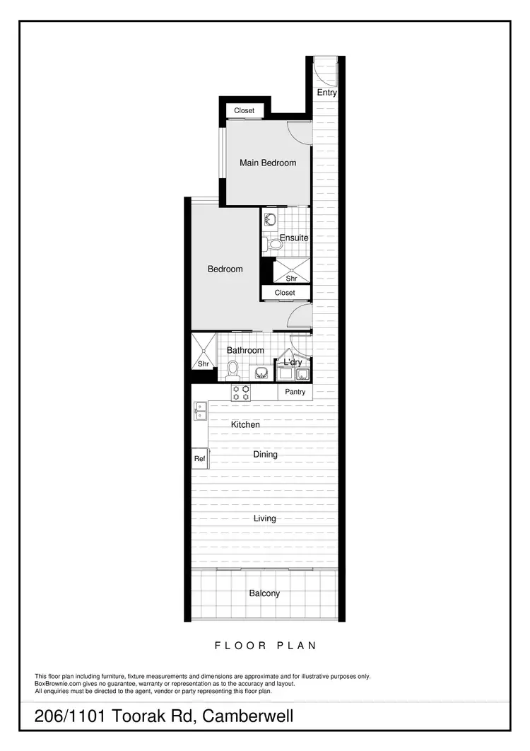 Floorplan of Homely apartment listing, 206/1101 Toorak Road, Camberwell VIC 3124