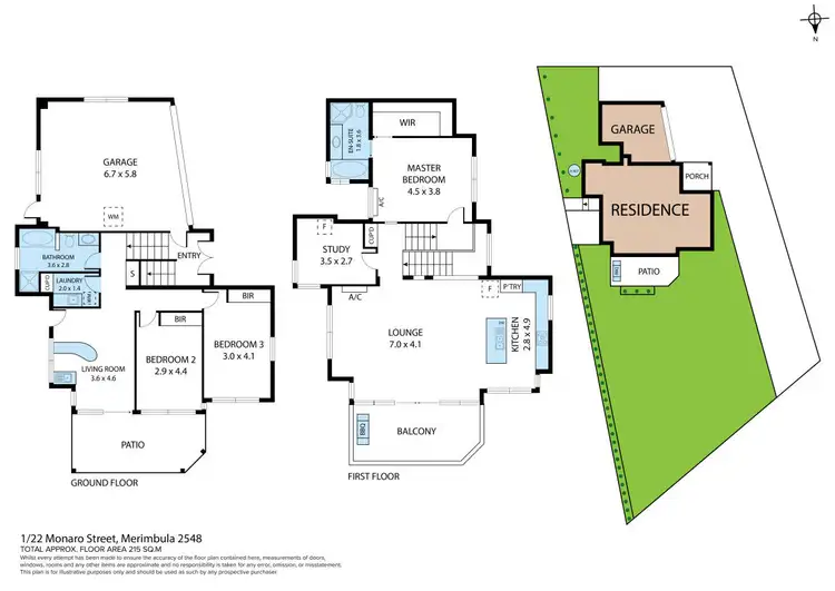 Floorplan of Homely townhouse listing, 1/22 Monaro Street, Merimbula NSW 2548