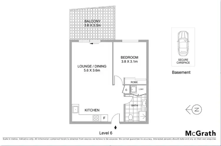 Floorplan of Homely apartment listing, 1605/41-45 Waitara Avenue, Waitara NSW 2077