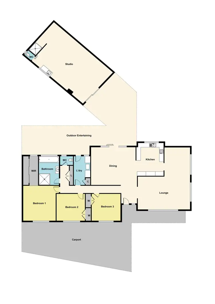 Floorplan of Homely house listing, 308 Gladstone Street, Maryborough VIC 3465