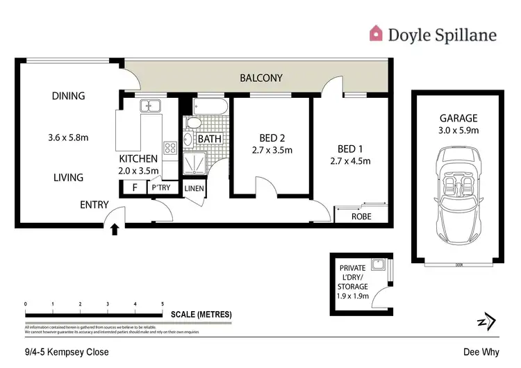 Floorplan of Homely apartment listing, 9/4-5 Kempsey Close, Dee Why NSW 2099