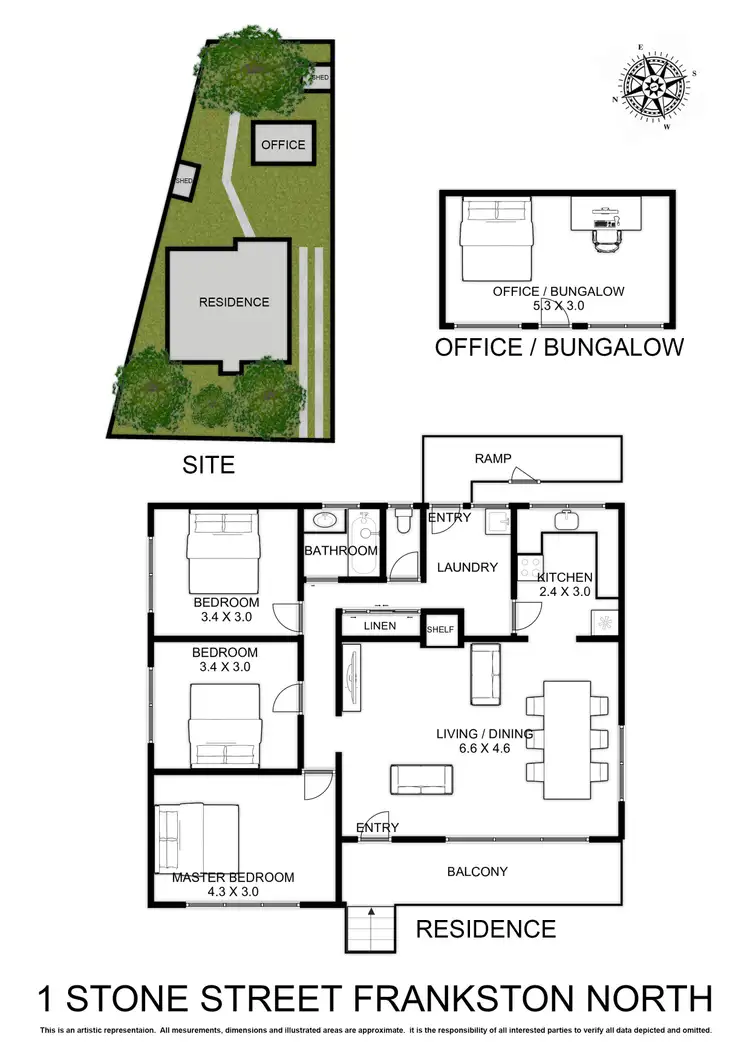 Floorplan of Homely house listing, 1 Stone Street, Frankston North VIC 3200