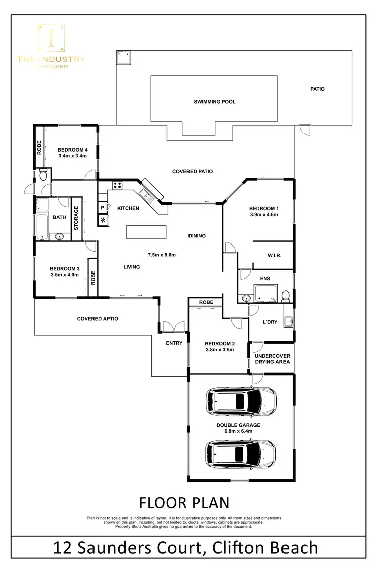 Floorplan of Homely house listing, 12 Saunders Court, Clifton Beach QLD 4879