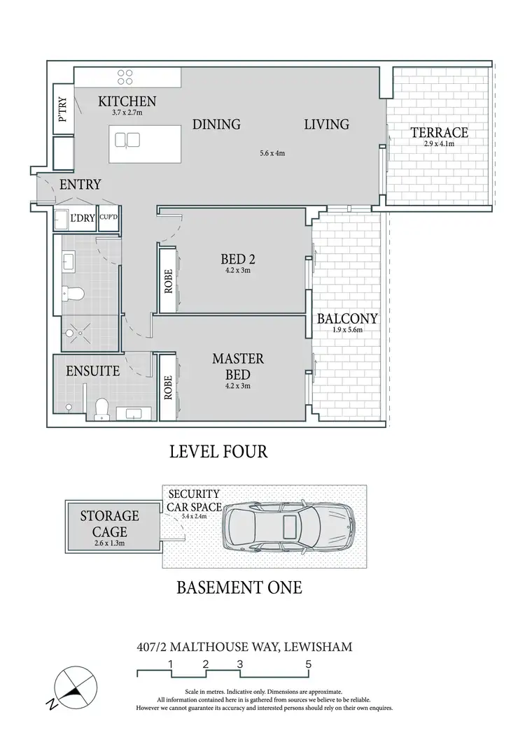 Floorplan of Homely apartment listing, 407/2 Malthouse Way, Lewisham NSW 2049