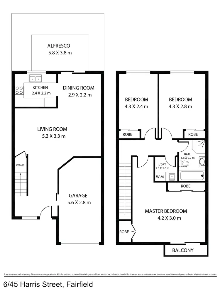 Floorplan of Homely townhouse listing, 6/45-49 Harris Street, Fairfield NSW 2165