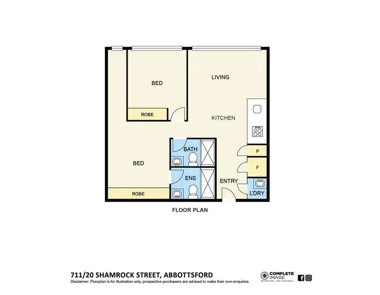 Floorplan of Homely apartment listing, 711/20 Shamrock Street, Abbotsford VIC 3067