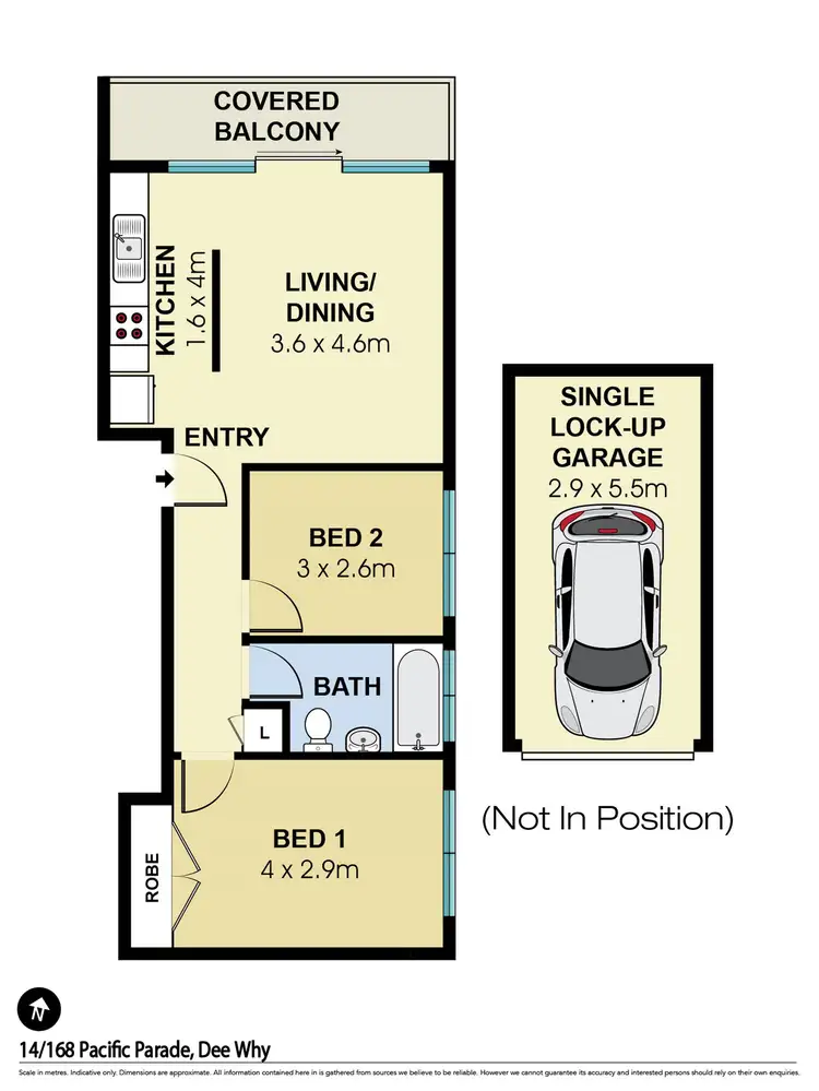 Floorplan of Homely unit listing, 14/168 Pacific Parade, Dee Why NSW 2099