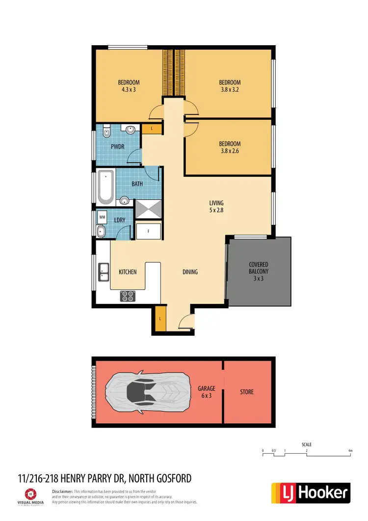 Floorplan of Homely unit listing, 11/216-218 Henry Parry Drive, North Gosford NSW 2250