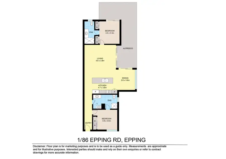 Floorplan of Homely apartment listing, 1/86 Epping Road, Epping VIC 3076