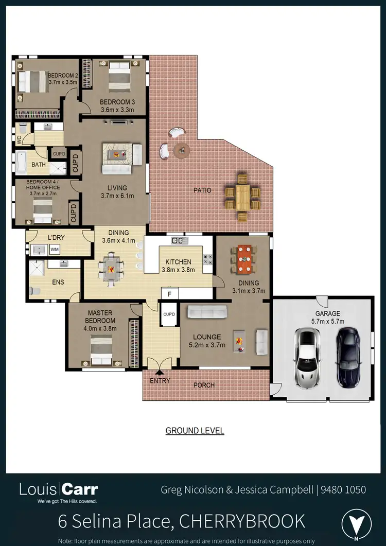 Floorplan of Homely house listing, 6 Selina Place, Cherrybrook NSW 2126