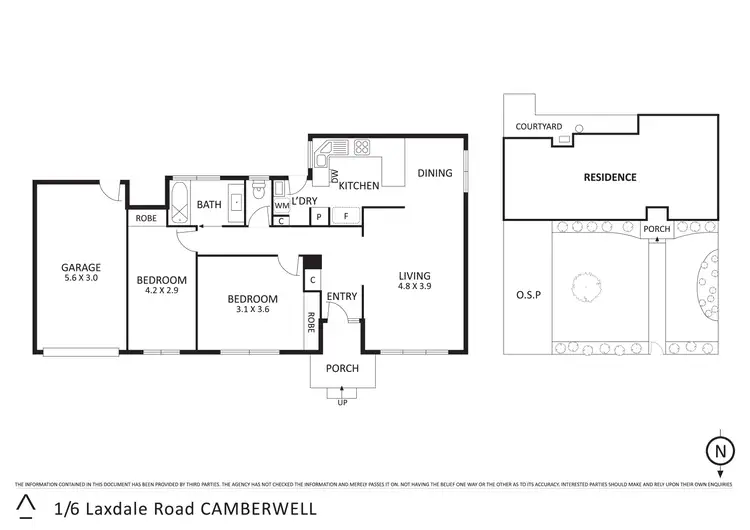 Floorplan of Homely unit listing, 1/6 Laxdale Road, Camberwell VIC 3124