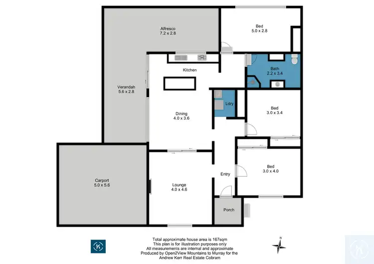 Floorplan of Homely house listing, 4 Campbell Road, Cobram VIC 3644