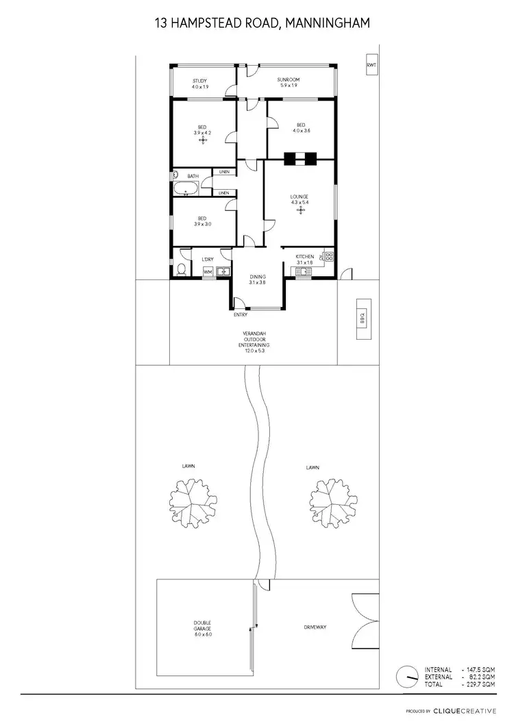 Floorplan of Homely house listing, 13 Hampstead Road, Manningham SA 5086