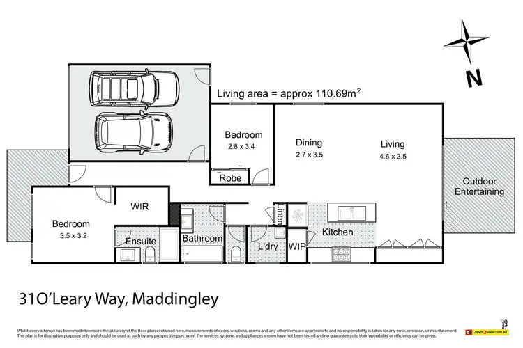 Floorplan of Homely house listing, 31 O'Leary Way, Maddingley VIC 3340
