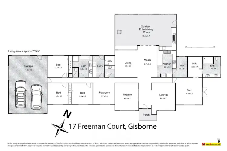 Floorplan of Homely house listing, 17 Freeman Court, Gisborne VIC 3437
