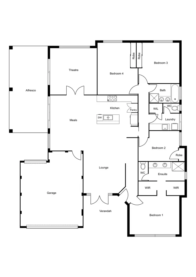 Floorplan of Homely house listing, 9 Edwinstone Close, Dalyellup WA 6230
