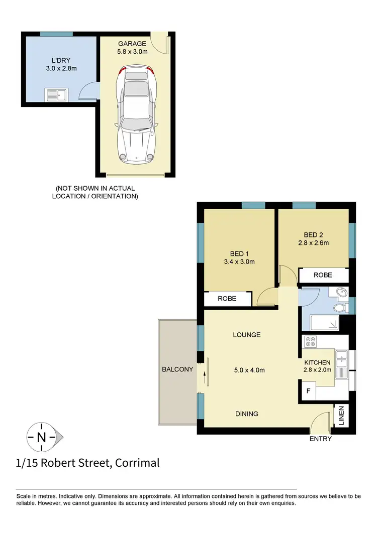 Floorplan of Homely apartment listing, 1/15 Robert Street, Corrimal NSW 2518