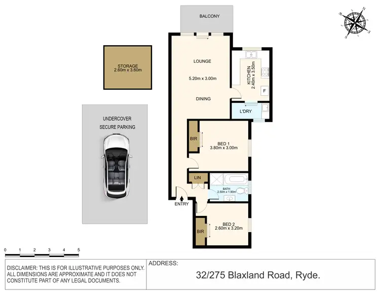 Floorplan of Homely apartment listing, 32/275 Blaxland Road, Ryde NSW 2112