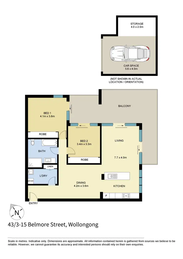 Floorplan of Homely apartment listing, 43/3-15 Belmore Street, Wollongong NSW 2500