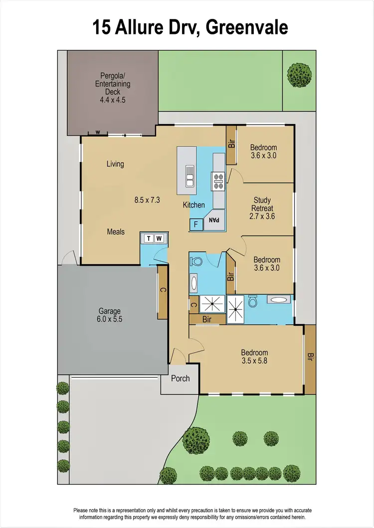 Floorplan of Homely house listing, 15 Allure Drive, Greenvale VIC 3059